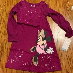 Disney Minnie Mouse Magenta Dress with Glitter Accents